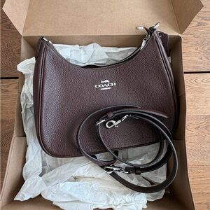 Coach Dark Brown Leather Shoulder Bag